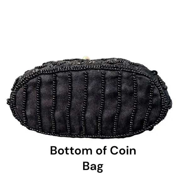 David Jeffery Handmade Coin Bag in Black and Gold - Picture 5 of 7